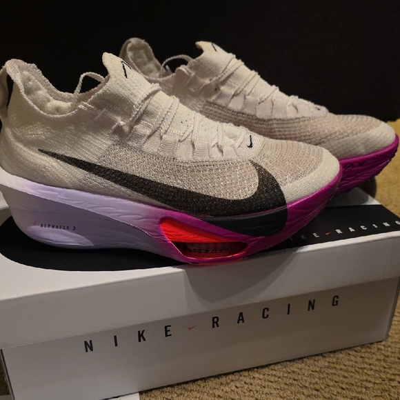 Nike Alphafly Zoomx Men's Racing Shoes- Black and Pink Accents